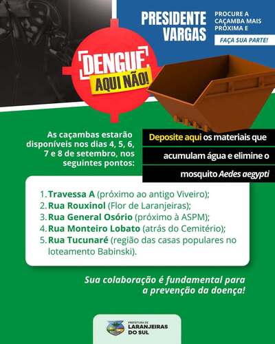 Laranjeiras do Sul inicia nova etapa de combate à dengue no bairro Presidente Vargas